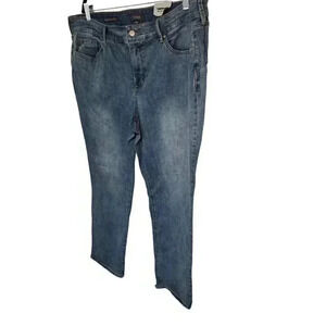 NYDJ Jeans Women 18W Marilyn Straight Cool Embrace Lift Tuck Medium Wash Stretch